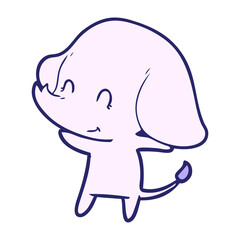 cute cartoon elephant in bright neon color