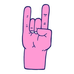 cartoon doodle in bright neon color