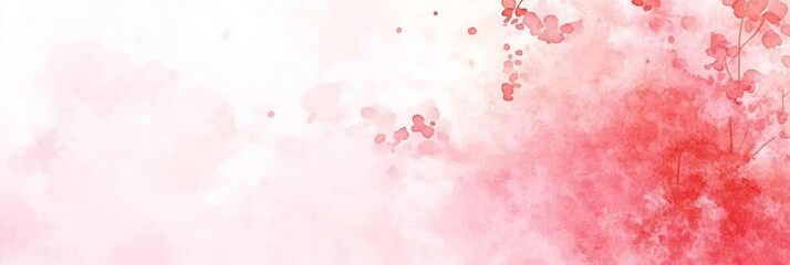 Dreamy Ivory Watercolor Background with Delicate Pastel Flowers and Soft Abstract Floral Design