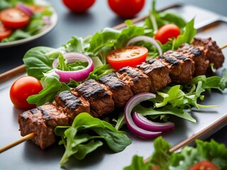 Fleischspie&szlig; mit frischen Salat