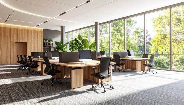 Modern open-plan office with natural light (1)
