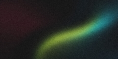 Abstract green blue grainy gradient background. Noise texture. Background design. Black. wavy line. Banner, poster. Color combination.