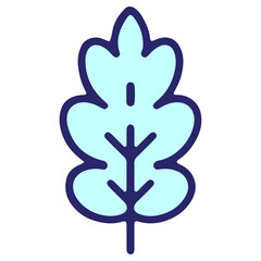 oak leaf design in bright neon color