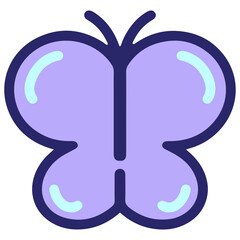 simple cute butterfly in bright neon color
