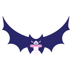 spooky halloween bat in bright neon color