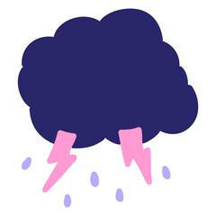 Thunder Cloud in bright neon color