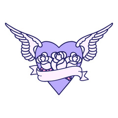 winged heart design in bright neon color