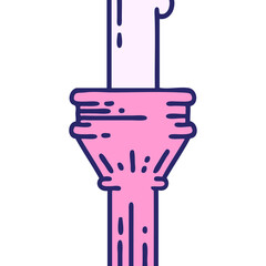 tattoo style icon of a candelabra