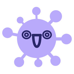 exhilarated virus in bright neon color