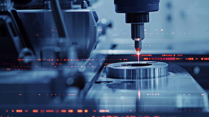 Precision cnc laser cutting machine in industrial manufacturing environment