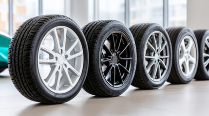 Luxury vehicle wheels showcase for automotive design and innovation