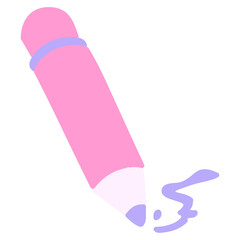 pencil scribbling marks in bright neon color