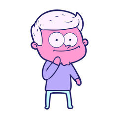 Obraz premium cartoon happy man in bright neon color