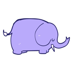 cartoon elephant in bright neon color