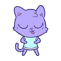 cartoon cat in bright neon color