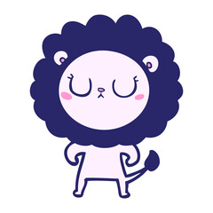 cartoon lion in bright neon color