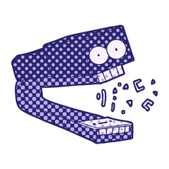 crazy cartoon stapler in bright neon color