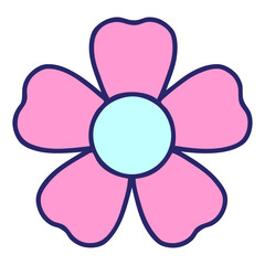 tattoo in traditional style of a flower in bright neon color