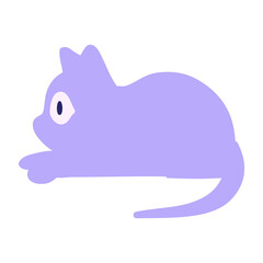 pet cat staring in bright neon color