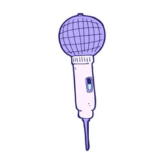 Fototapeta premium cartoon microphone in bright neon color