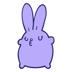 cute cartoon rabbit in bright neon color