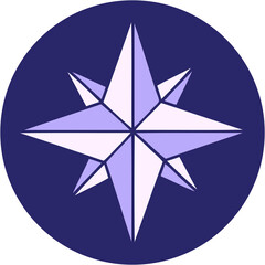 trad tattoo star graphic in bright neon color