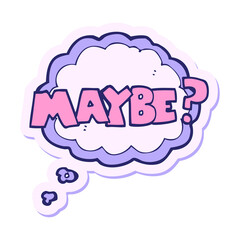 sticker of a maybe cartoon symbol in bright neon color