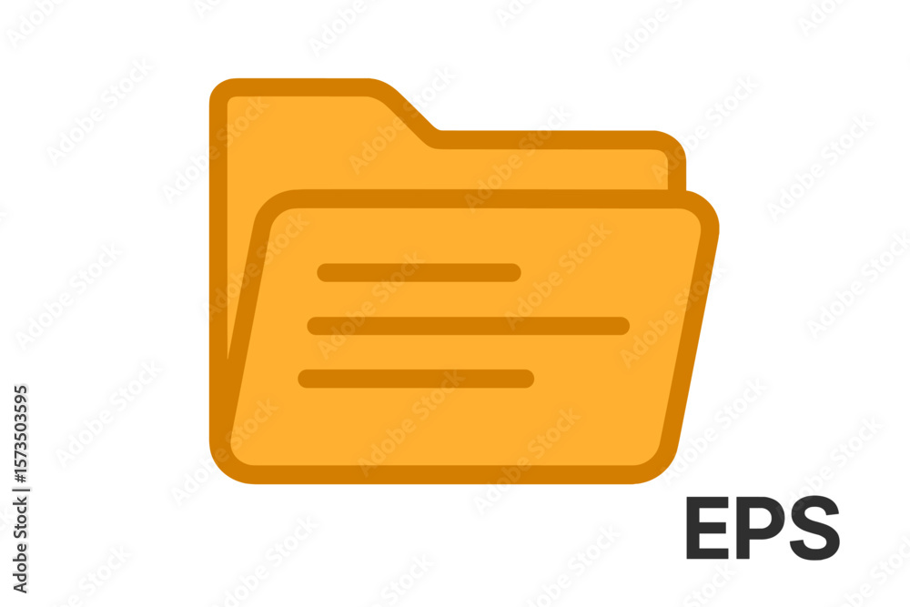 Poster folder icon vector illustration. file document storage symbol. flat simple design for web ui ux. bus