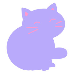 cat sitting in bright neon color