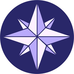 iconic tattoo style image of a star in bright neon color