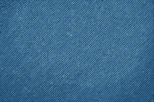 Blue denim texture vector background. Realistic jeans fabric pattern illustration. Classic textile material backdrop. Abstract clothing wallpaper design. Macro cloth surface.