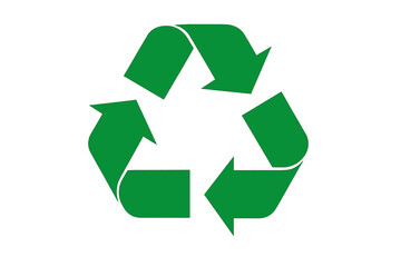 Recycling Symbol Green Arrows Icon. Eco Friendly Recycle Logo. Environmental Conservation. Sustainability Concept. Waste Management. Circular Economy. Green Energy. Isolated Vector Illustration