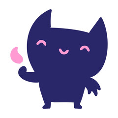 little devil in bright neon color