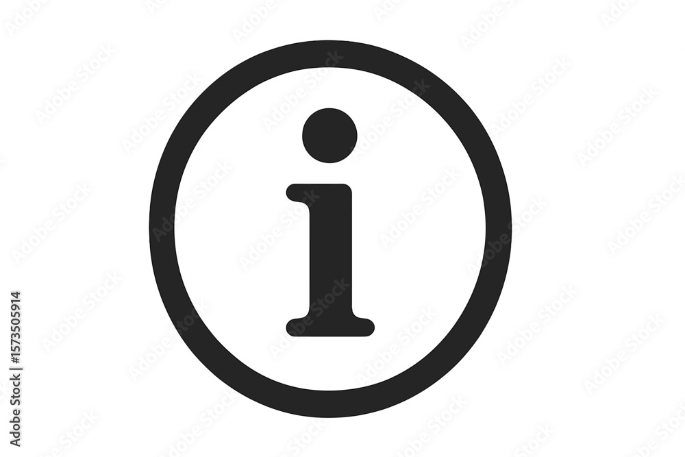 Poster information icon symbol. info button. circular information sign. black and white vector isolated. mi