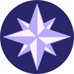 iconic tattoo style image of a star in bright neon color