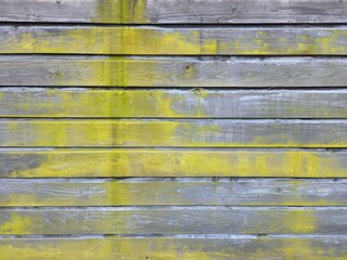 a wall built of old wood