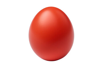 Unbroken red egg with rustic feel