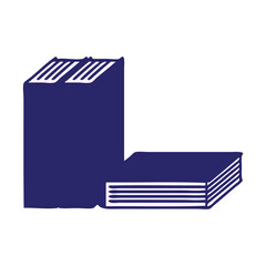 cute cartoon of a of books in bright neon color