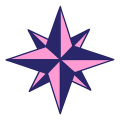 Fototapeta premium iconic tattoo style image of a star in bright neon color