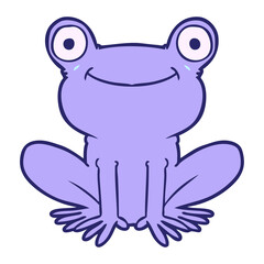cartoon frog in bright neon color