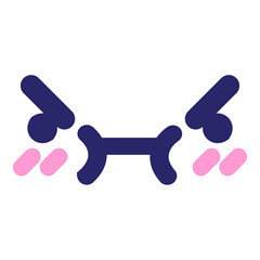 Obraz premium mean face icon in bright neon color