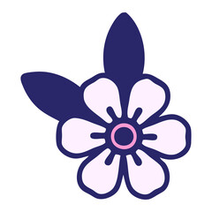 tattoo in traditional style of a flower in bright neon color