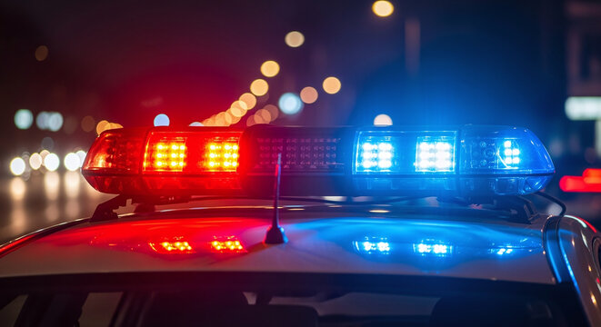 A close-up of an emergency siren system being activated, showcasing the alert mechanism in action