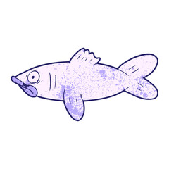cartoon fish in bright neon color