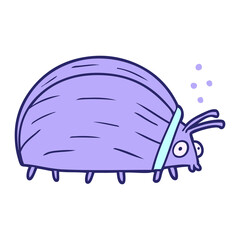 huge cartoon bug in bright neon color