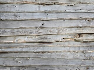 a wall built of old wood