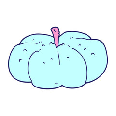 cartoon pumpkin in bright neon color