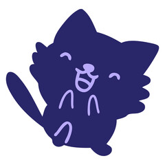 cute little cat in bright neon color