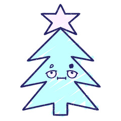 christmas tree in bright neon color