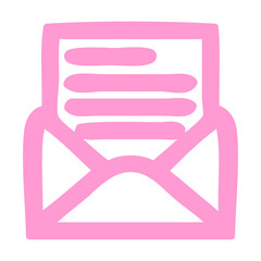 envelope letter symbol icon in bright neon color